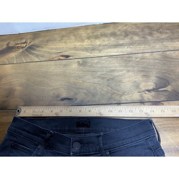 Mother Women's Stunner Zip Ankle Step Fray Not Guilty Black Jeans, Size 28 - Picture 11 of 13
